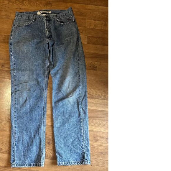 Vtg 2000s Harley Davidson Mens 34x32 Distressed Spell Out Straight Leg Jeans USA - Picture 1 of 9